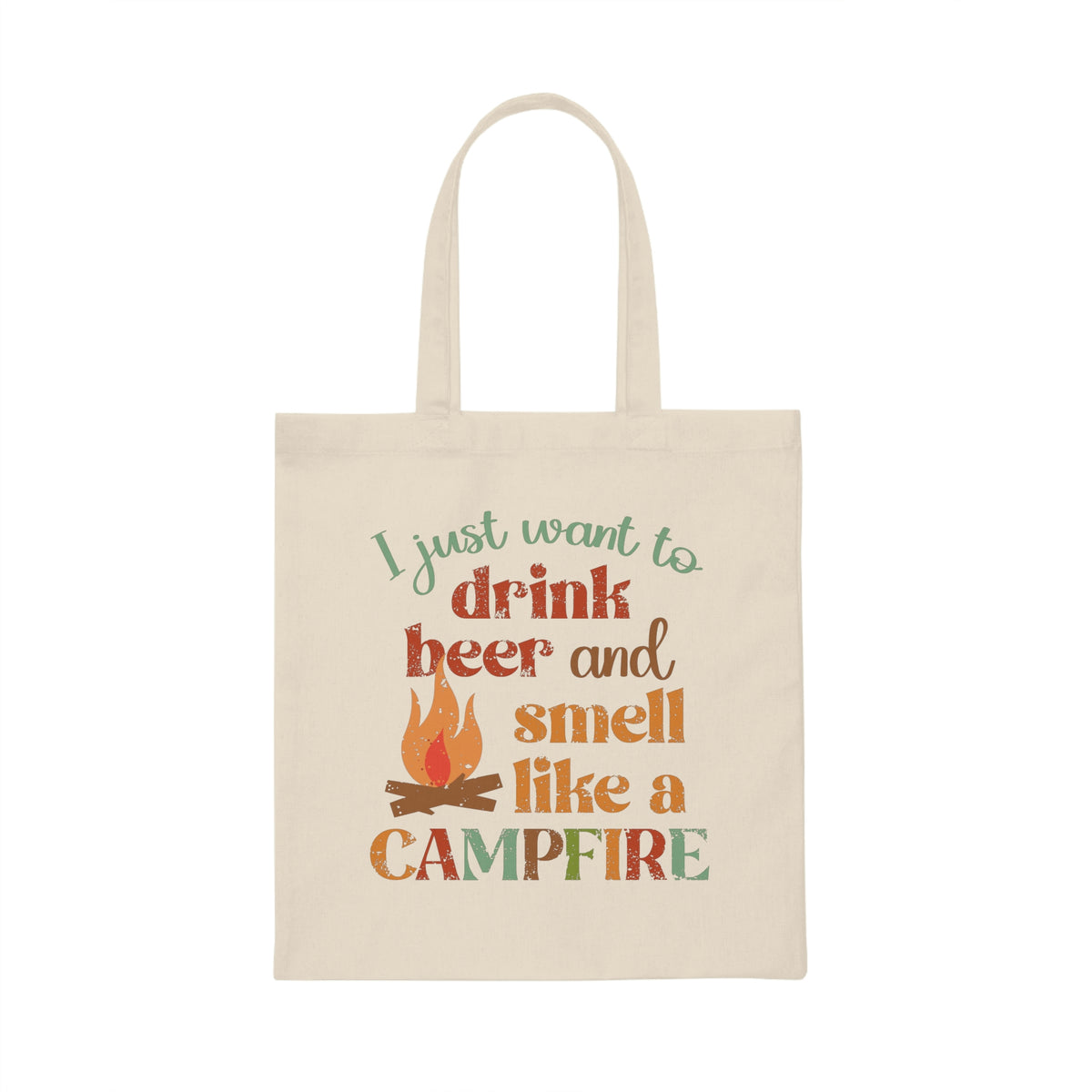 Smell Like a Campfire Beer Tote Bag | Camping Tote | Camping Gifts | Canvas Tote Bag