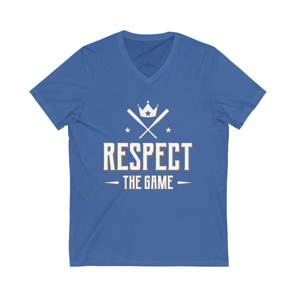 Respect The Game Aesthetic Baseball Shirt | Baseball Player Gift | Unisex Jersey V-neck T-shirt