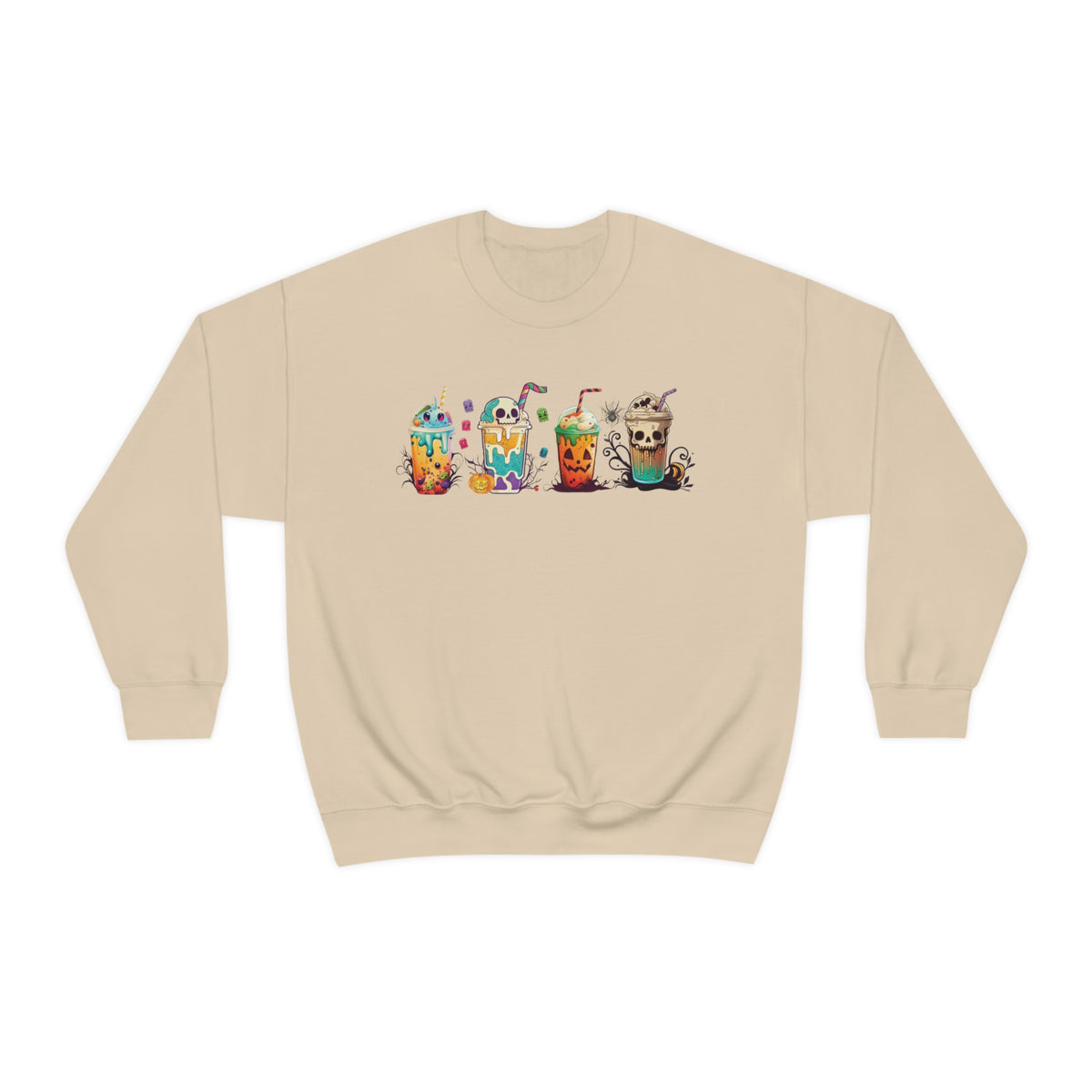 Fall Boba Tea Sweatshirt | Halloween Bubble Tea Shirt | Spooky Halloween Shirt | Bubble Tea Gift For Her | Unisex Crewneck Sweatshirt