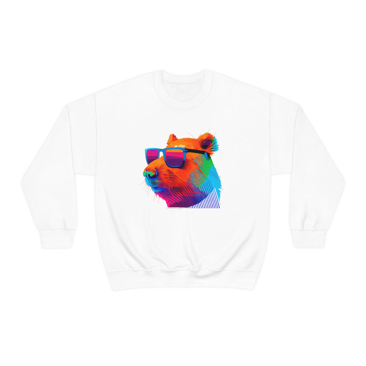 Cool Sunglasses Capybara Shirt | Capybara Lover Gift | Capybara Art Sweatshirt | Retro Capybara Shirt| Unisex Crewneck Sweatshirt