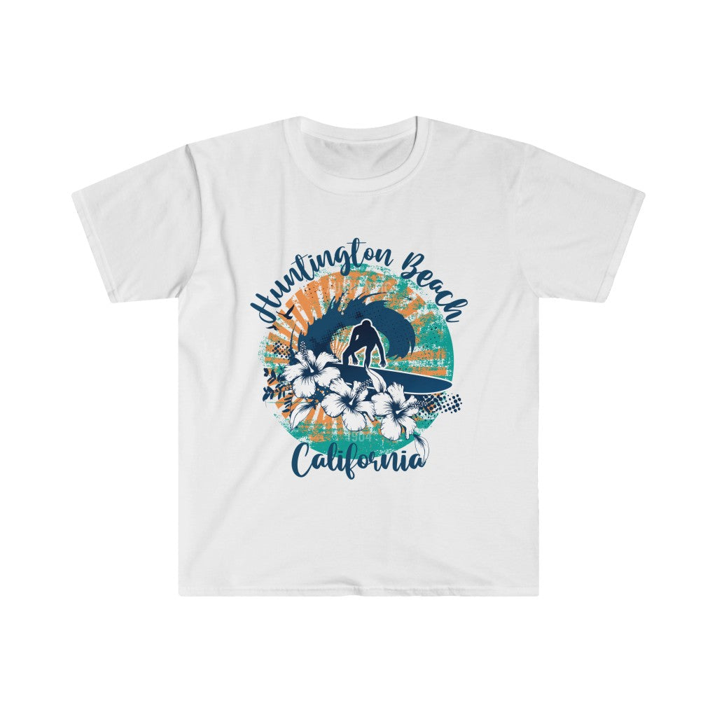 Huntington Beach Beach Bum Surfer Shirt | Beach Lover Gift | Unisex Soft Style T-Shirt