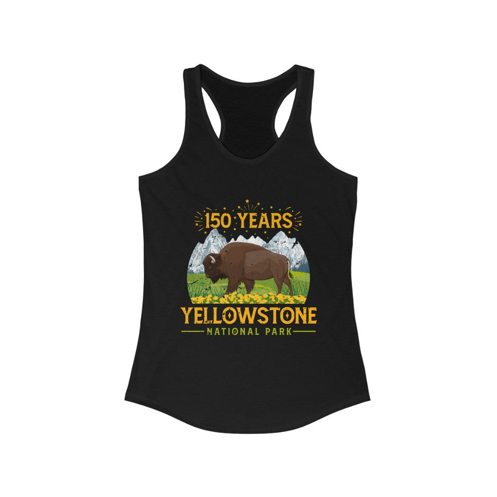 Yellowstone National Park Camping Shirt | Yellowstone 150th Anniversary Gift | Women's Slim-fit Racerback Tank Top
