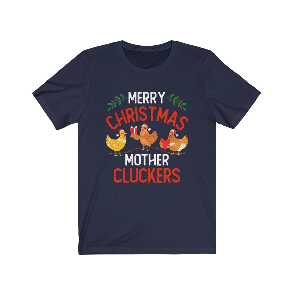 Funny Merry Christmas Chicken Shirt | Chicken Farmer Gift | Bella Canvas Unisex Jersey T-shirt