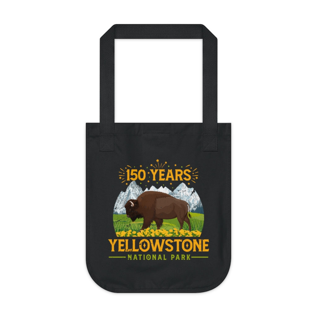 Yellowstone National Park Camping Tote Bag | Yellowstone 150th Anniversary Gift | Organic Canvas Tote Bag