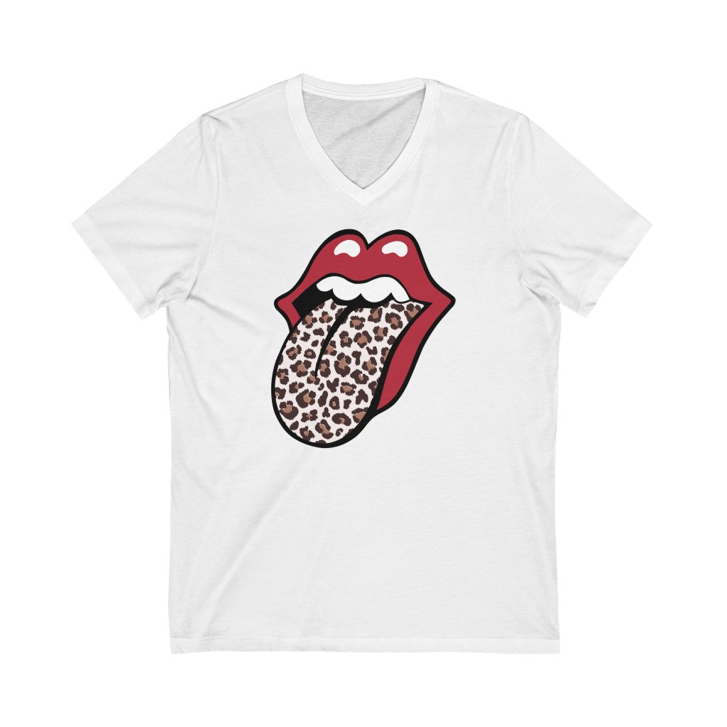 Red lips leopard store tongue