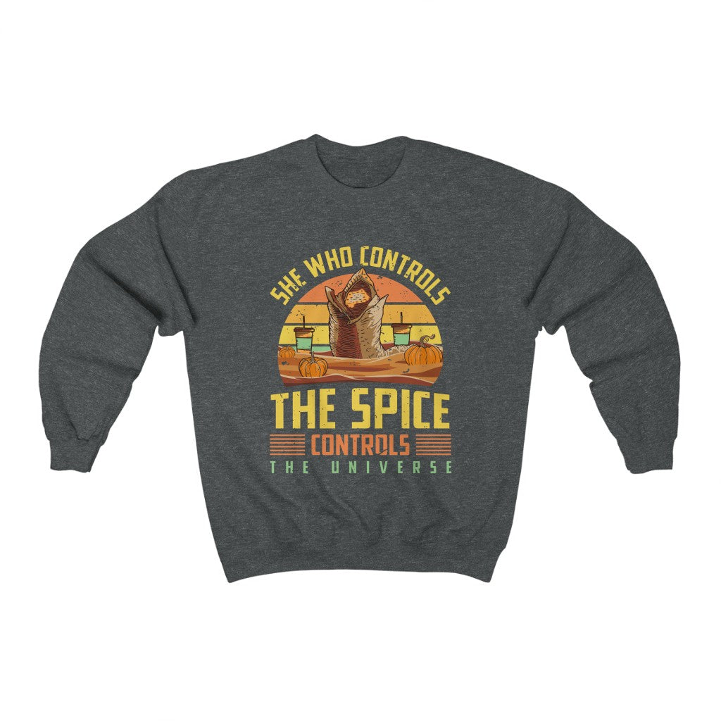 Dune Pumpkin Spice Funny Fall Shirt | Sci Fi Dune Gift | Gift For Her | Unisex Crewneck Sweatshirt