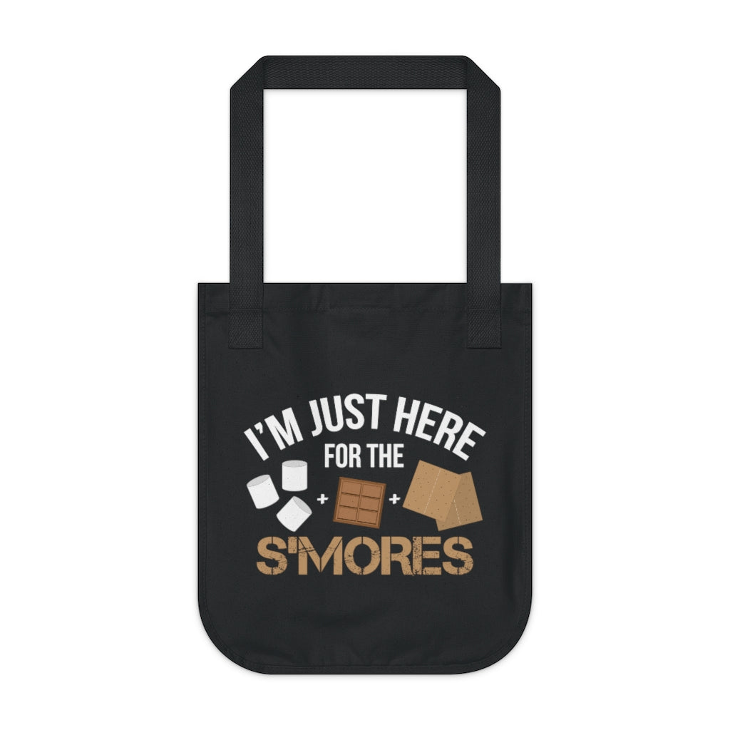 Smores Campfire Funny Camping Tote | S'Mores Camping Gift | Organic Canvas Tote Bag