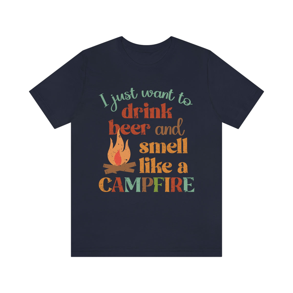 Smell Like a Campfire Beer Shirt | Camping Shirt | Camping Gifts | Unisex Jersey T-shirt