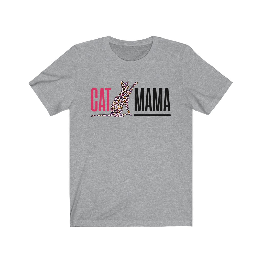 Cat Mama Leopard Print Mom Gift shirt | Mother's Day Gift | Bella Canvas Unisex Jersey T-shirt