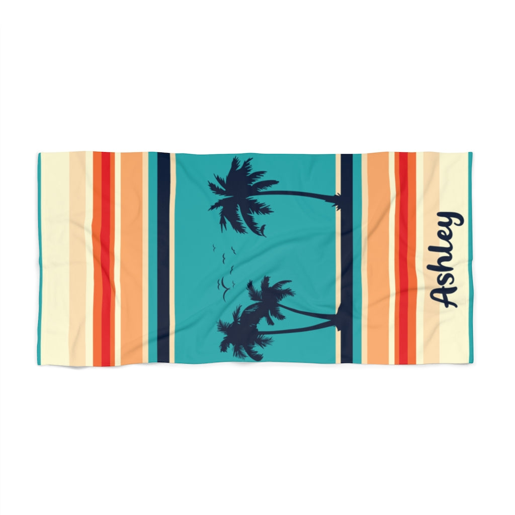 Personalized Beach Bum Pool Towel | Personalized Gift | Beach Print Towel