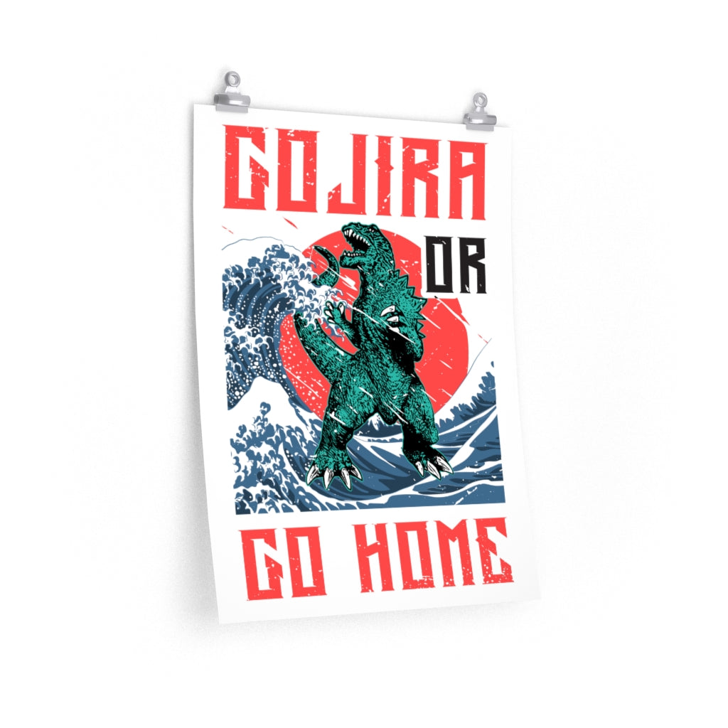 Gojira Godzilla Monster Movie Lover Wall Art | Japanese Art Pop Culture Gift | Premium Matte Art Print