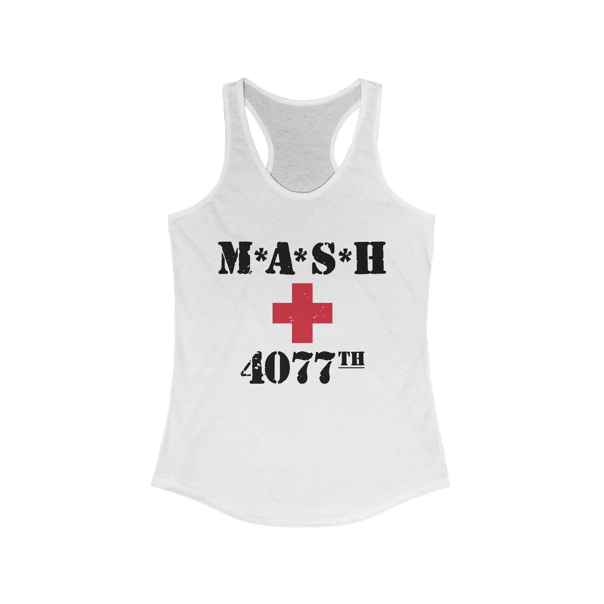 MASH 4077th Division TV Show Retro Shirt | Korean War Vintage T-shirt | Women's Slim-fit Racerback Tank Top