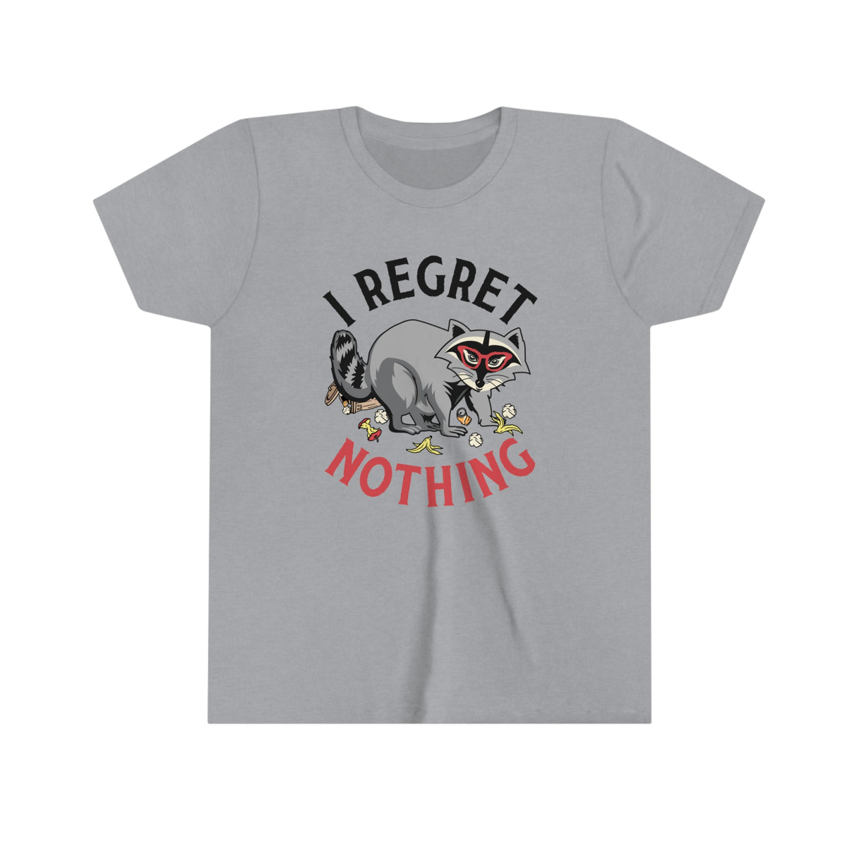 I Regret Nothing Funny Raccoon Shirt | Weird Gifts | Raccoon Gifts | Youth Jersey T-shirt