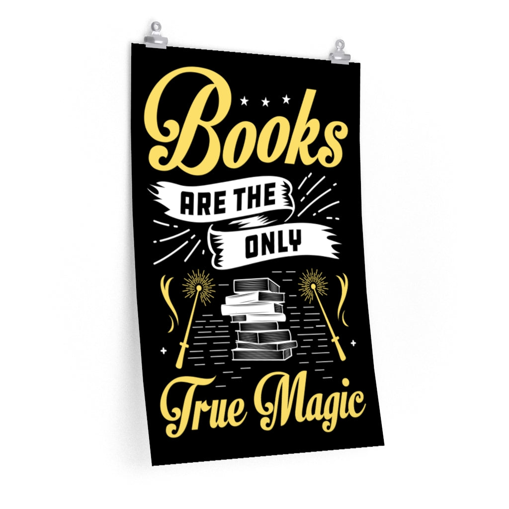 Book Magic Funny Book Worm Reading Wall Art | Book Lover Gift | Home Decor Art Print