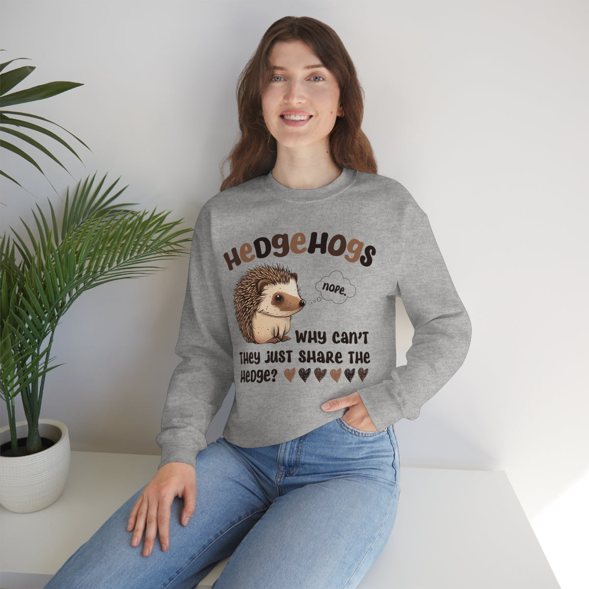 Funny Hedgehog Shirt | Hedgehog Gifts | Animal Lover Shirt | Cute Hedgehog Sweatshirt | Unisex Crewneck Sweatshirt