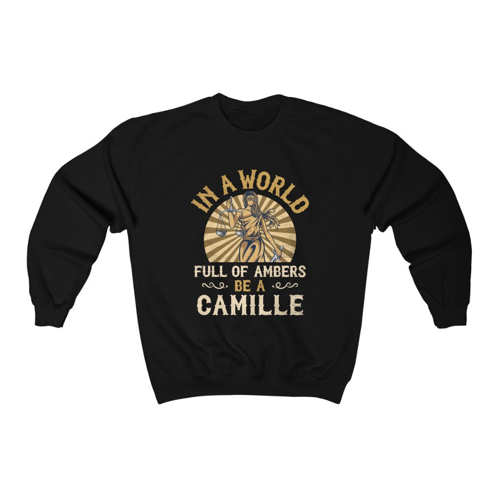 Lady Justice Camille Lawyer Gift Shirt | Johnny Pop Culture Shirt | Unisex Crewneck Sweatshirt