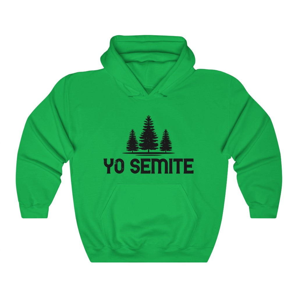 Yo Semite Yosemite Funny Jewish Shirt | Yosemite Camping Gift | Unisex Hooded Sweatshirt