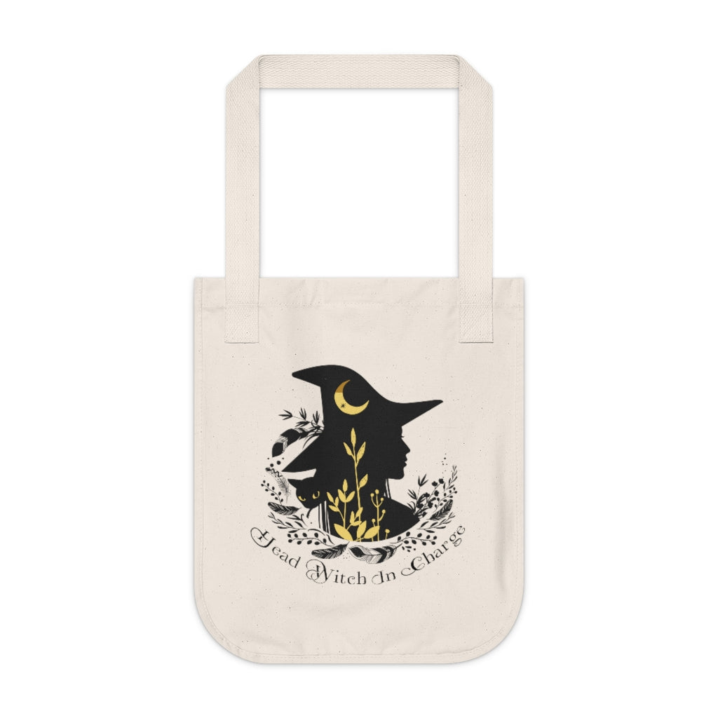 Head Witch In Charge Halloween Witch Tote | Halloween Gift | Organic Canvas Tote Bag