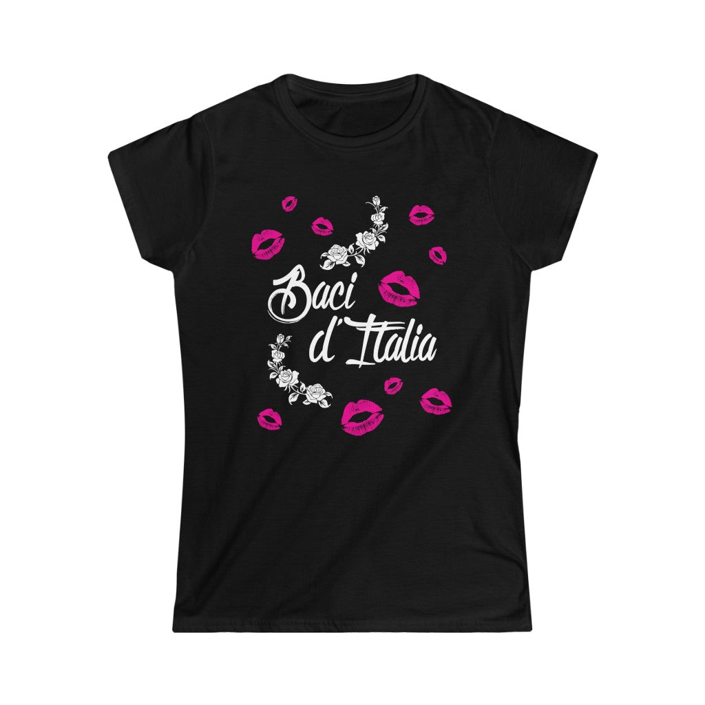 Kisses of Italy Travel Lover T-shirt | Italian Gift  | Women's Slim-fit Soft Style Tee