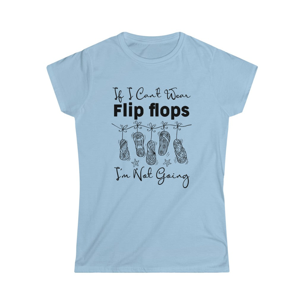 Flip Flops Funny Beach Bum Shirt | Beach Bum Gift | Women's Slim-fit Soft Style Tee