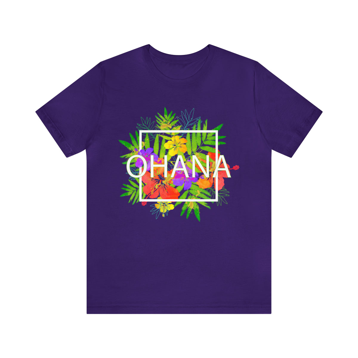 Ohana Means Family Beach Bum Tropical Shirt | Hawaii Life Shirt | Graphic Tees | Unisex Jersey T-shirt