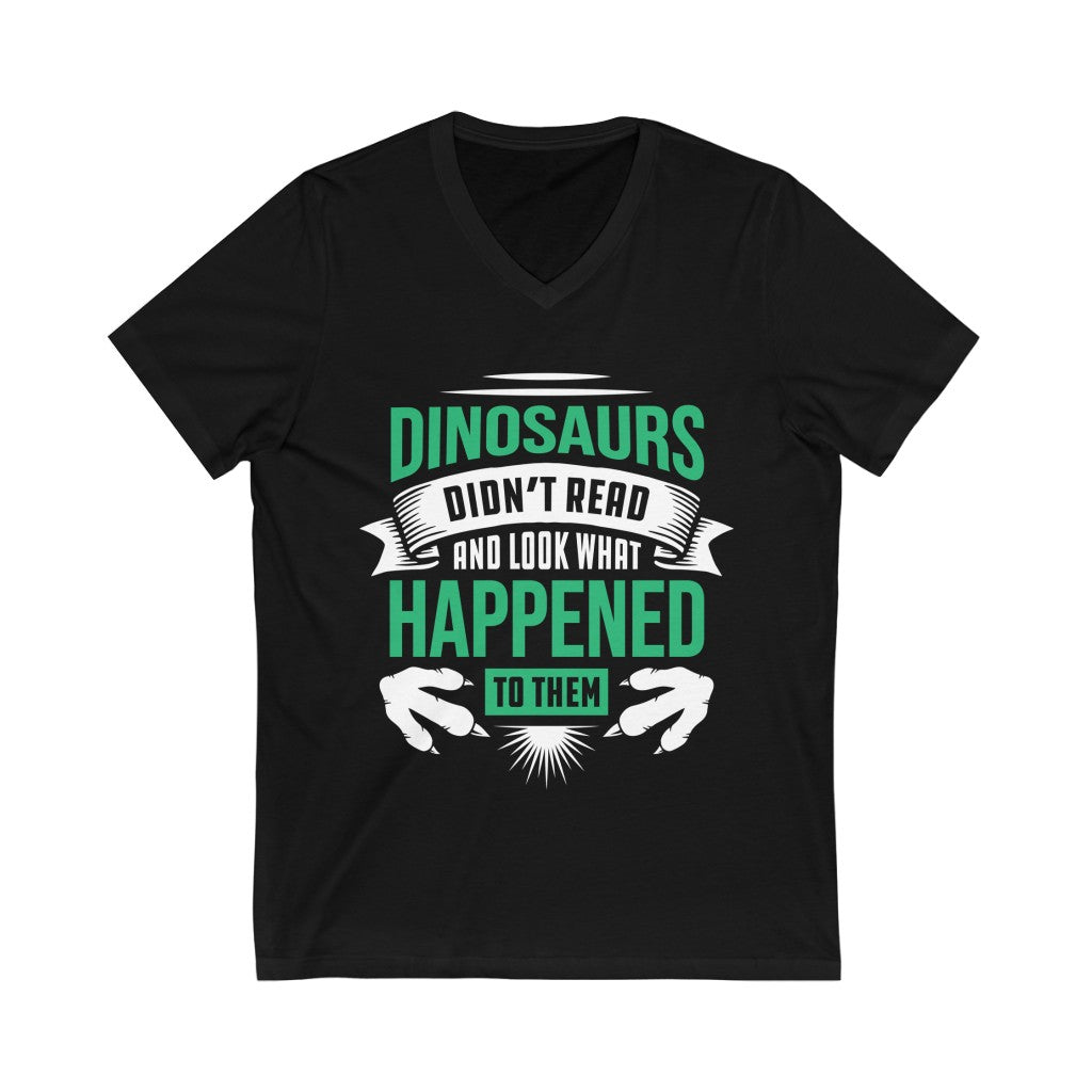 Dinosaur Didn't Read Book Worm Reading Shirt | Library Gift | Bella Canvas Unisex Jersey T-shirt