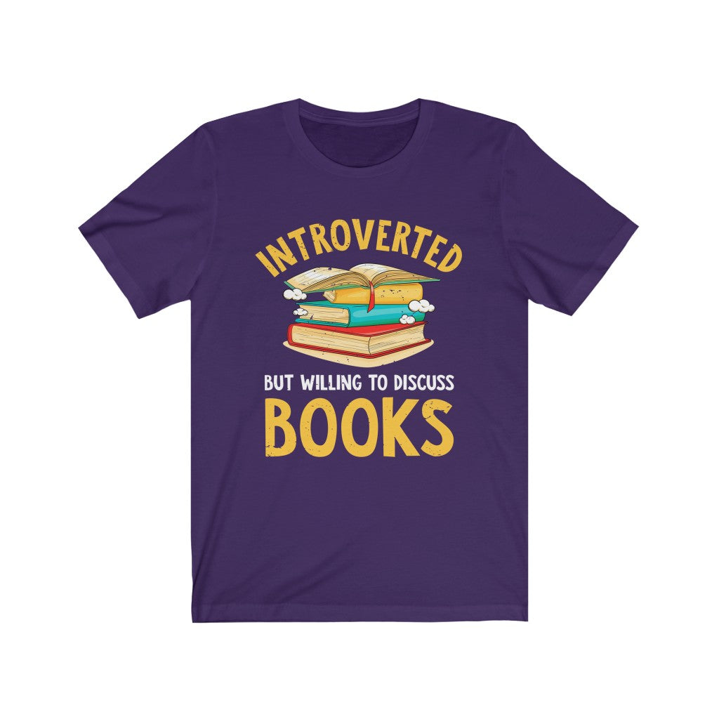 Introvert Funny Book Worm Reading Shirt | Book Lover Gift | Bella Canvas Unisex Jersey T-shirt