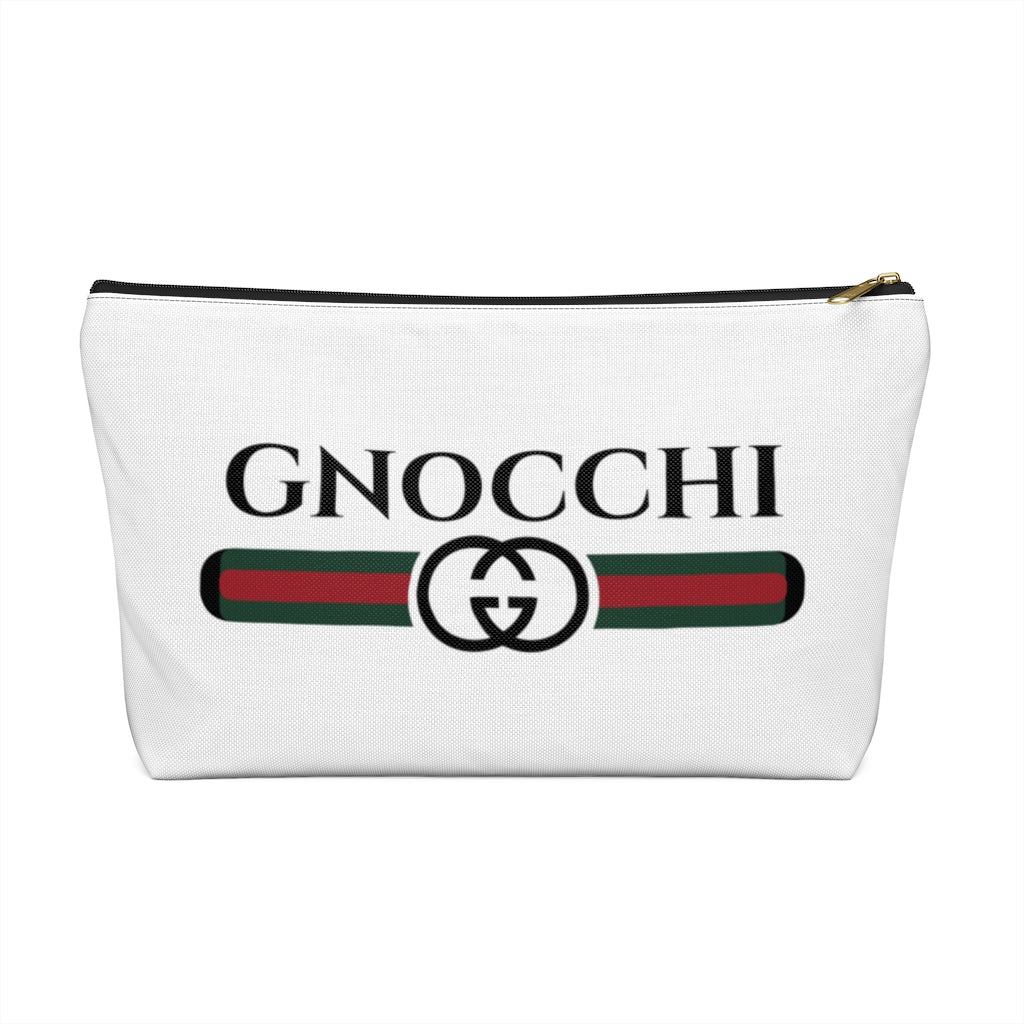 Gnocchi Pasta Designer Style Funny Makeup Cosmetic Bag | Italy World Travel Gifts | Accessory Pouch with T-Bottom