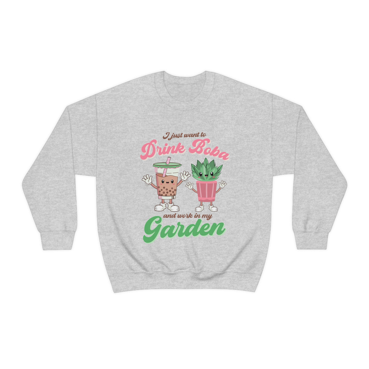 Bubble Tea Shirt | Boba Tea Retro Shirt | Plant Mom Shirt | Garden Gift | Unisex Crewneck Sweatshirt