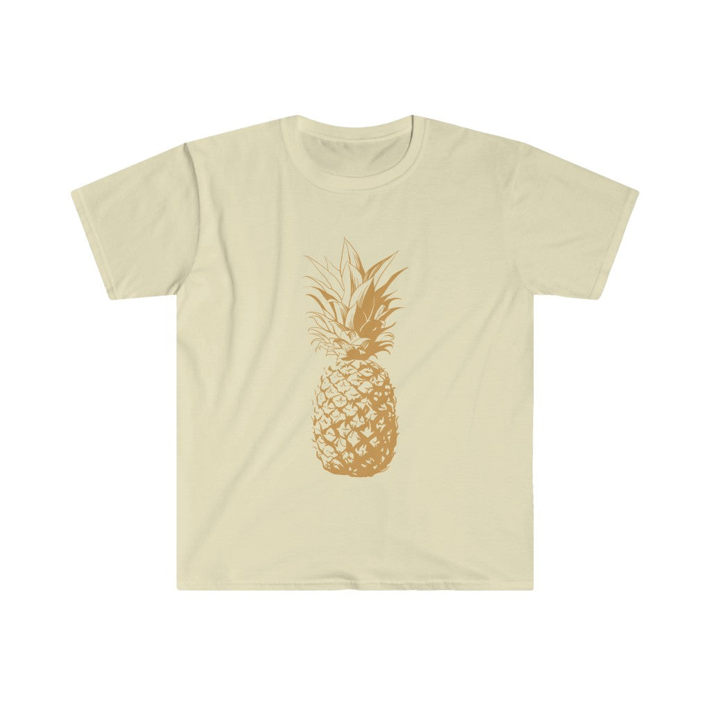 White shirt with gold hot sale pineapples