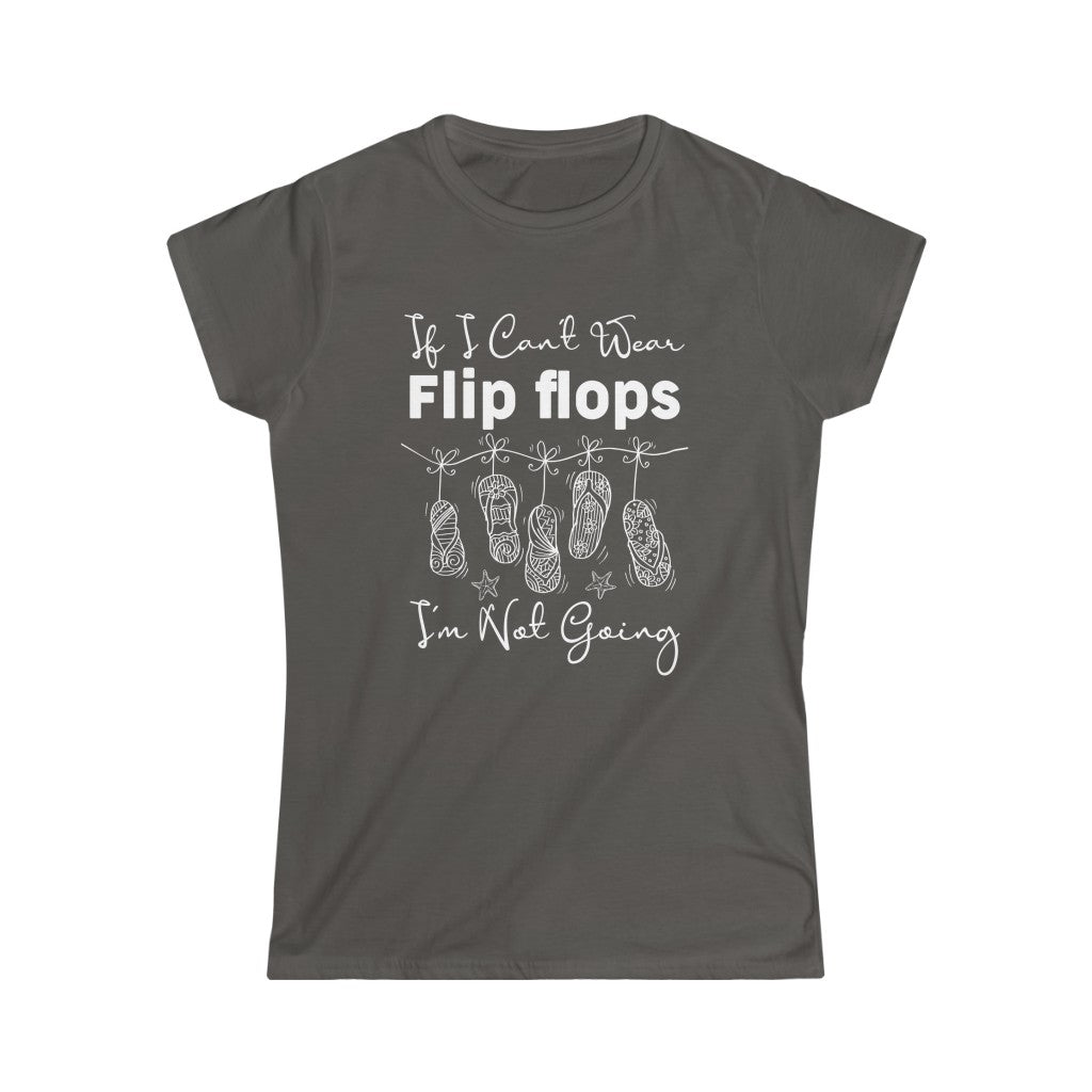 Flip Flops Funny Beach Bum Shirt | Beach Bum Gift | Women's Slim-fit Soft Style Tee