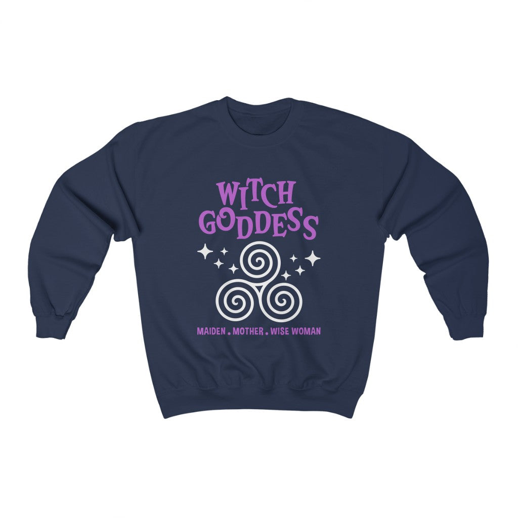 Witch Goddess Halloween Shirt | Unisex Crewneck Sweatshirt