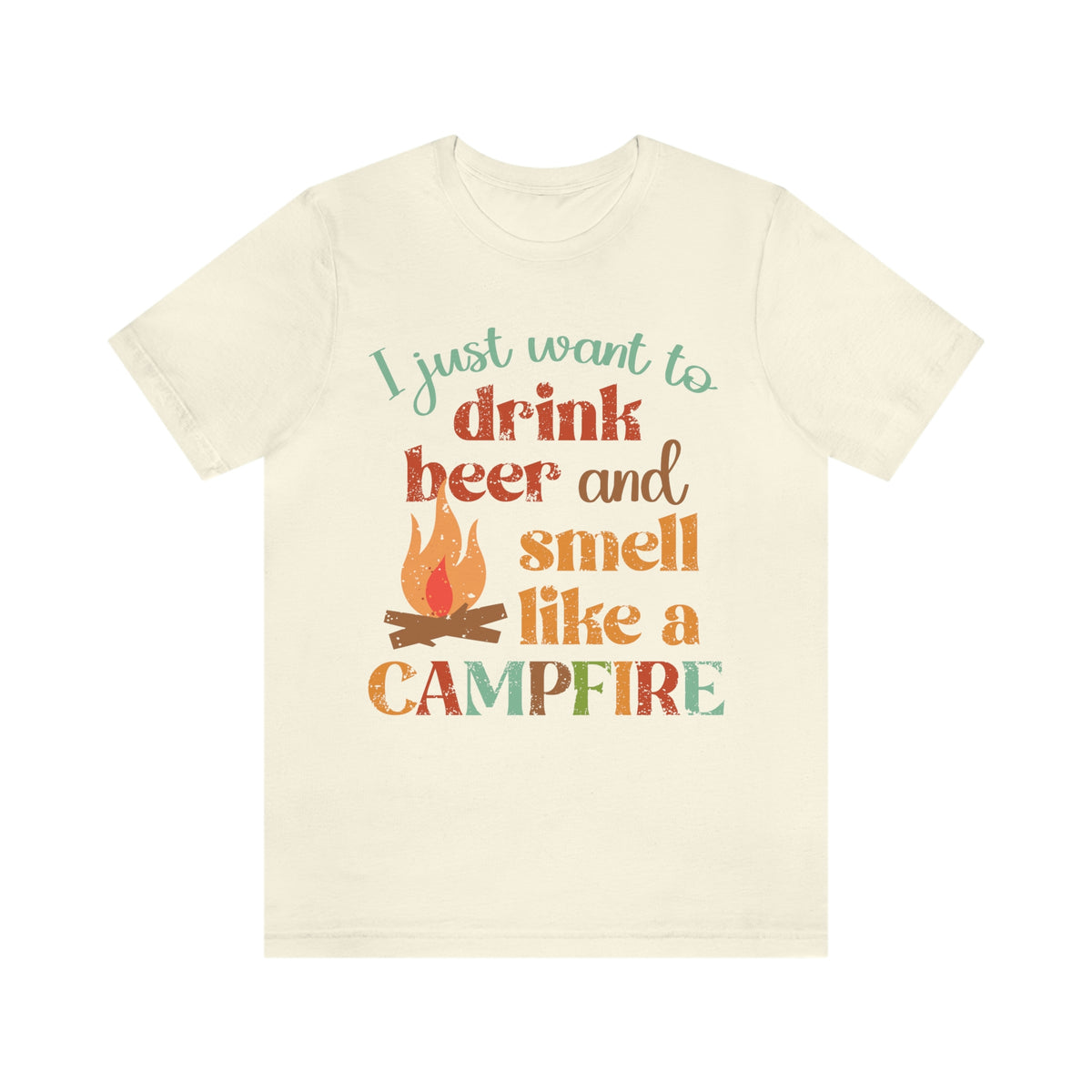 Smell Like a Campfire Beer Shirt | Camping Shirt | Camping Gifts | Unisex Jersey T-shirt
