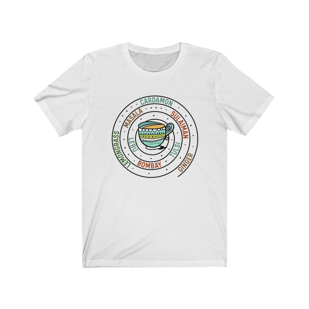 Chai Tea Types | Masala Chai Tea Shirt | Graphic Tees | Bella Canvas Unisex Jersey T-shirt