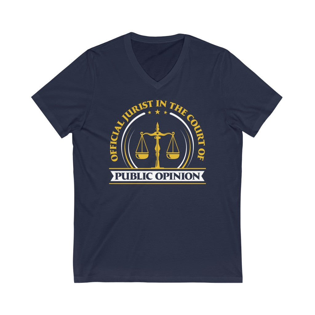Court of Public Opinion Funny Lawyer Gift | Legal Lawyer Shirt | Unisex Jersey V-neck T-shirt