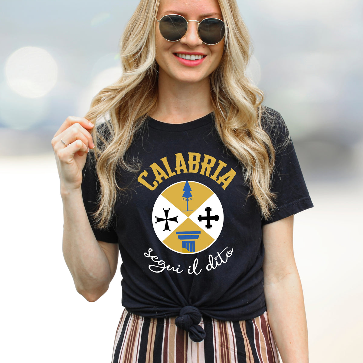 Calabria Italy Coat of Arms Travel Shirt | Italian World Travel Gift | Unisex Jersey T-shirt