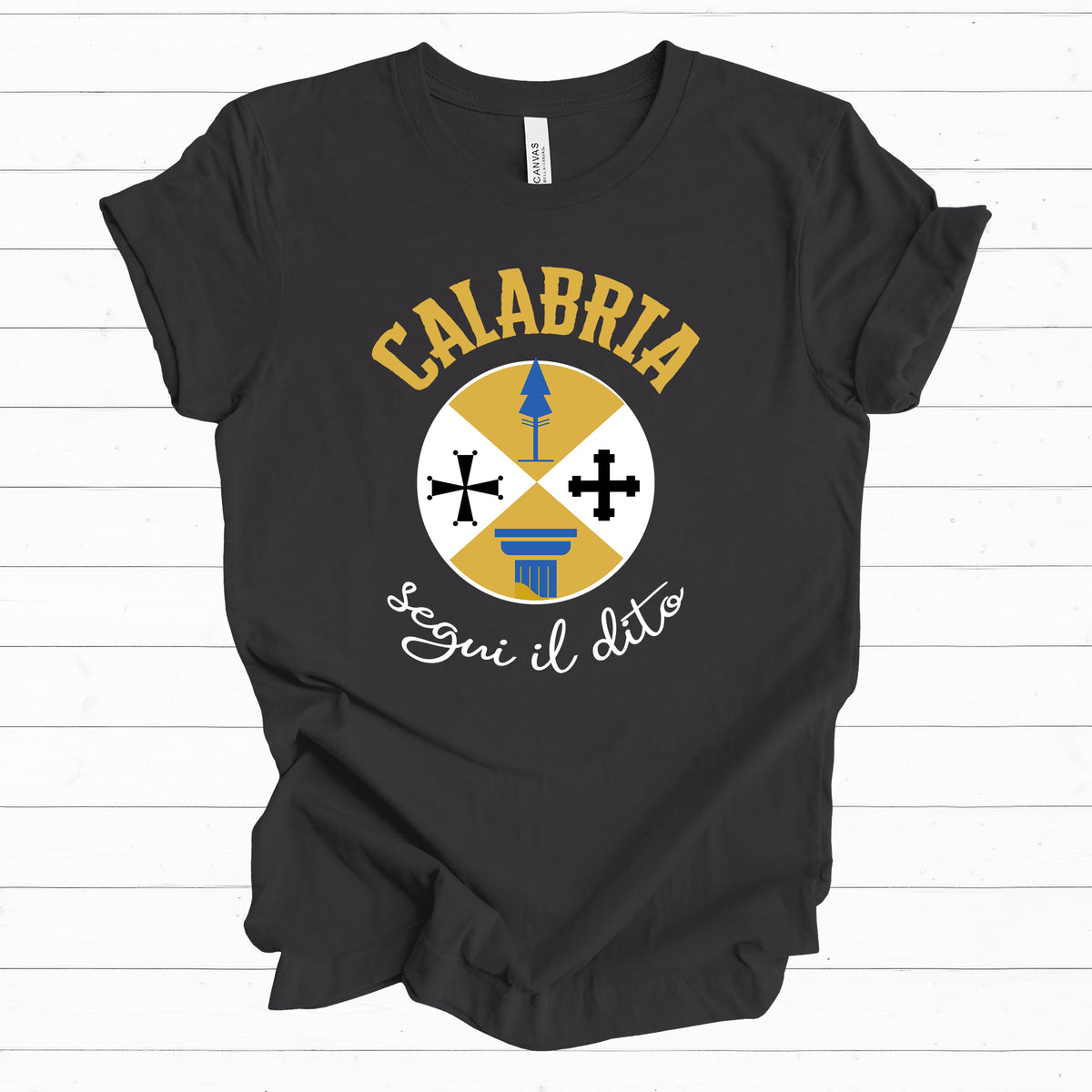 Calabria Italy Coat of Arms Travel Shirt | Italian World Travel Gift | Unisex Jersey T-shirt