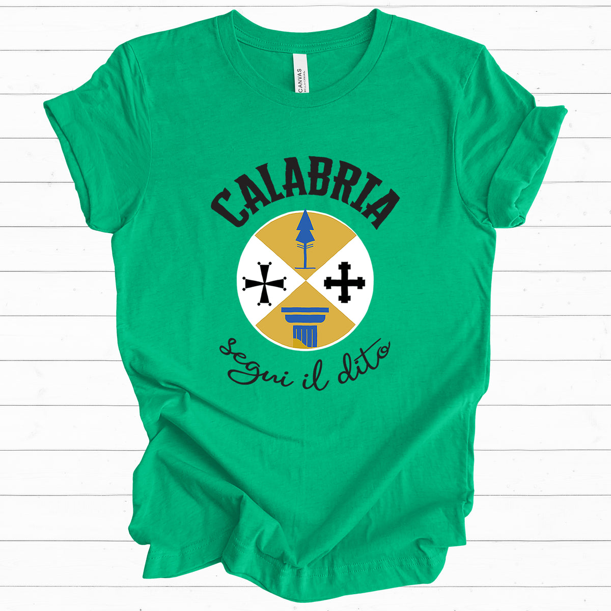 Calabria Italy Coat of Arms T-shirt | Italian Travel Lover Gift | Bella Canvas Unisex Jersey T-shirt