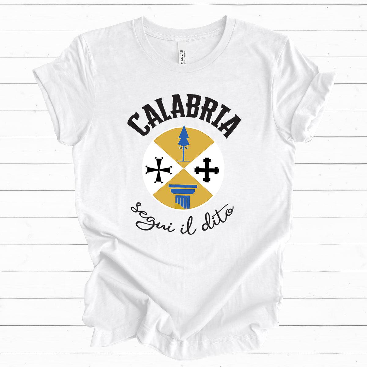 Calabria Italy Coat of Arms T-shirt | Italian Travel Lover Gift | Bella Canvas Unisex Jersey T-shirt
