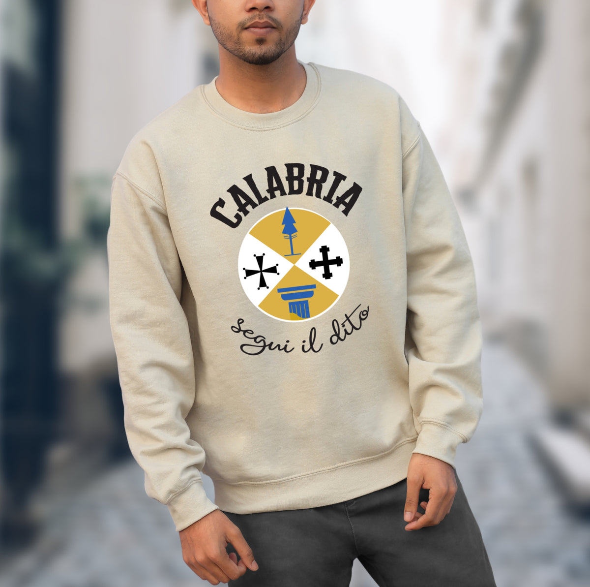Calabria Italy Coat of Arms Travel Shirt | Italian World Travel Gift | | Unisex Crewneck Sweatshirt