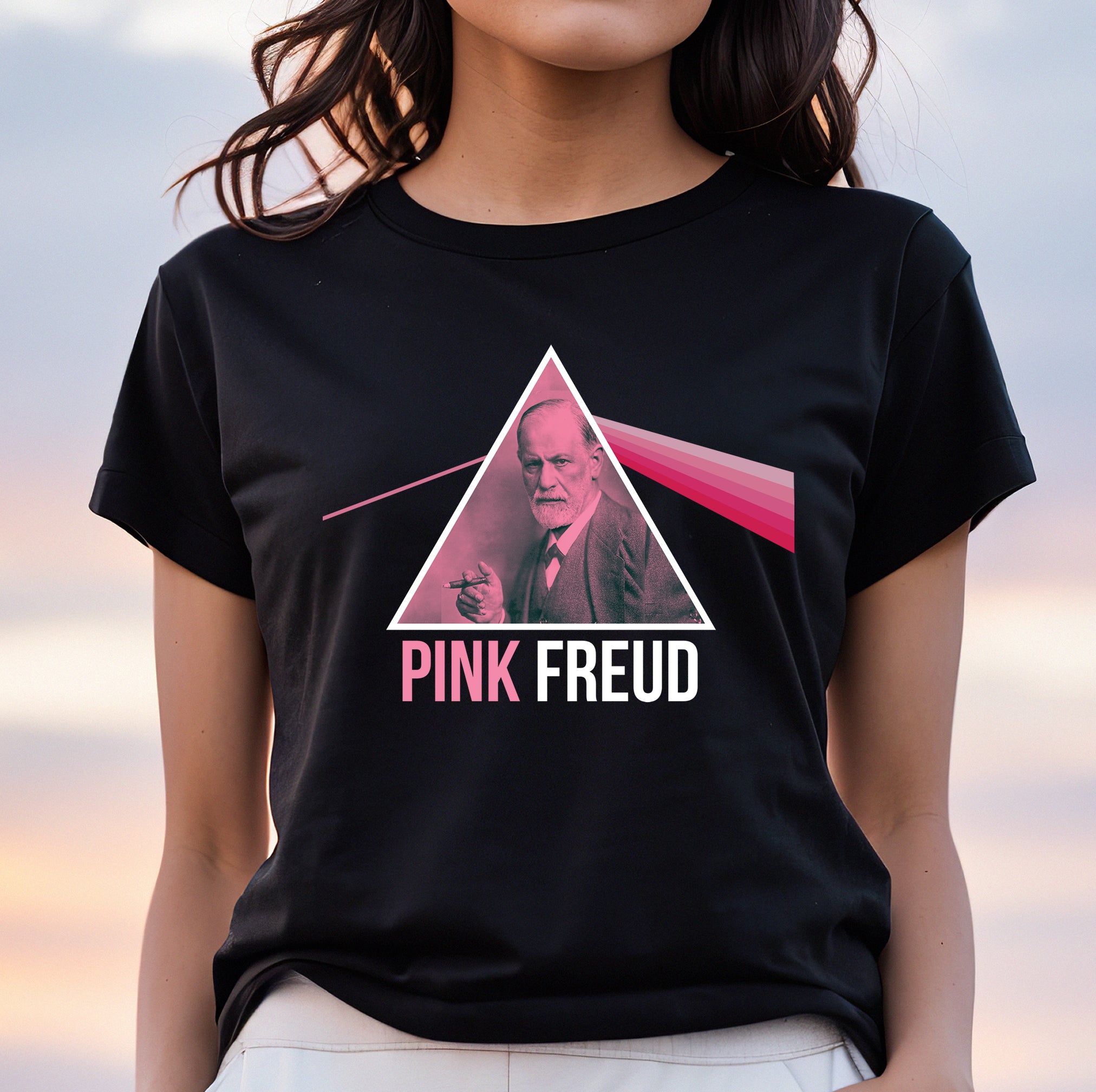 T shirt pink freud store