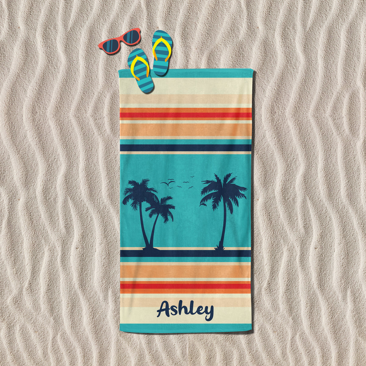 Personalized Beach Bum Pool Towel 