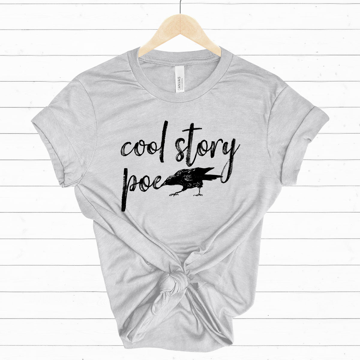 Cool Story Edgar Allan Poe Book Worm Shirt | Raven Book Lover Shirt | Unisex Jersey T-shirt