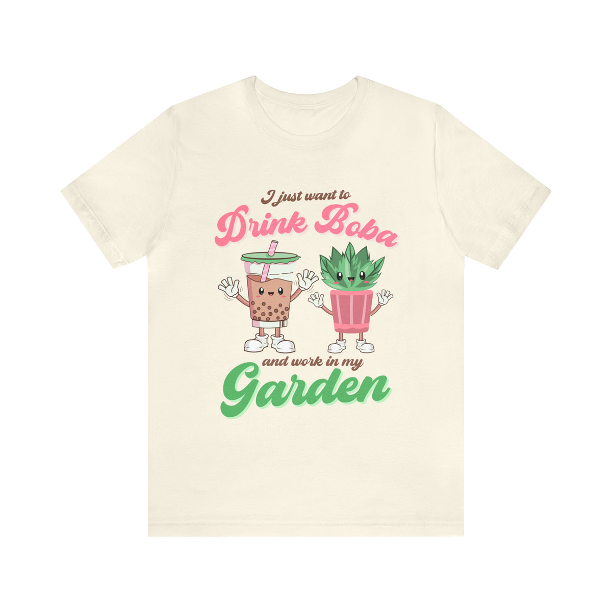 Bubble Tea Shirt | Boba Tea Retro Shirt | Plant Mom Shirt | Garden Gift | Unisex Jersey T-shirt