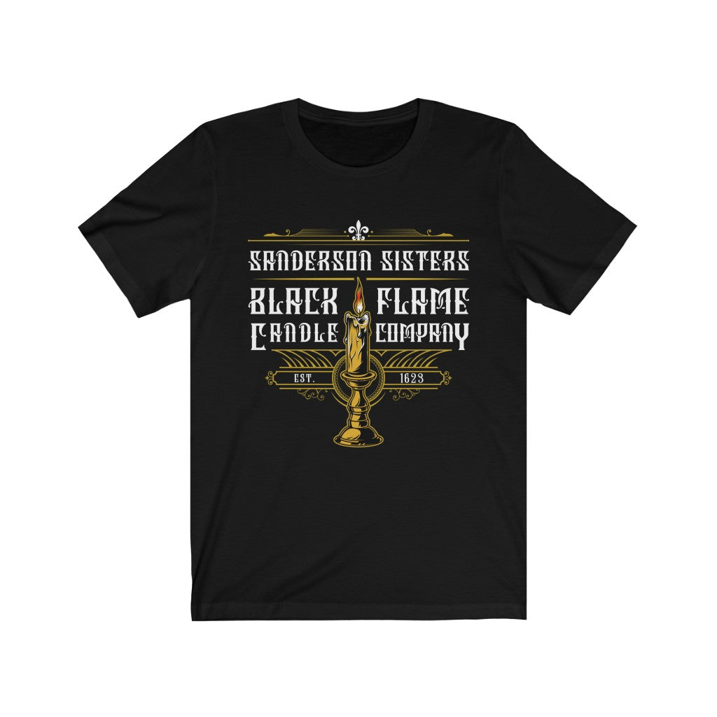 Sanderson Sisters Hocus Pocus Black Flame Shirt | Witch Gift Graphic Tees | Unisex Jersey T-shirt