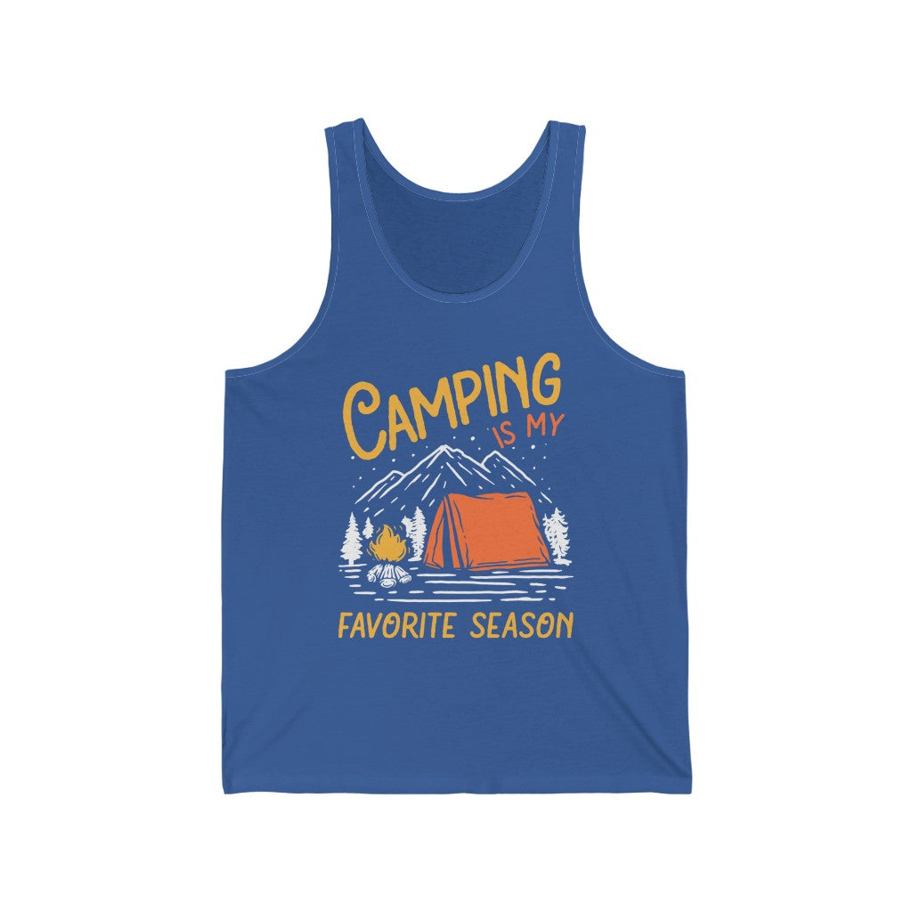Camping Season Outdoor Adventure Shirt | Camping Gift | Unisex Jersey Tank Top