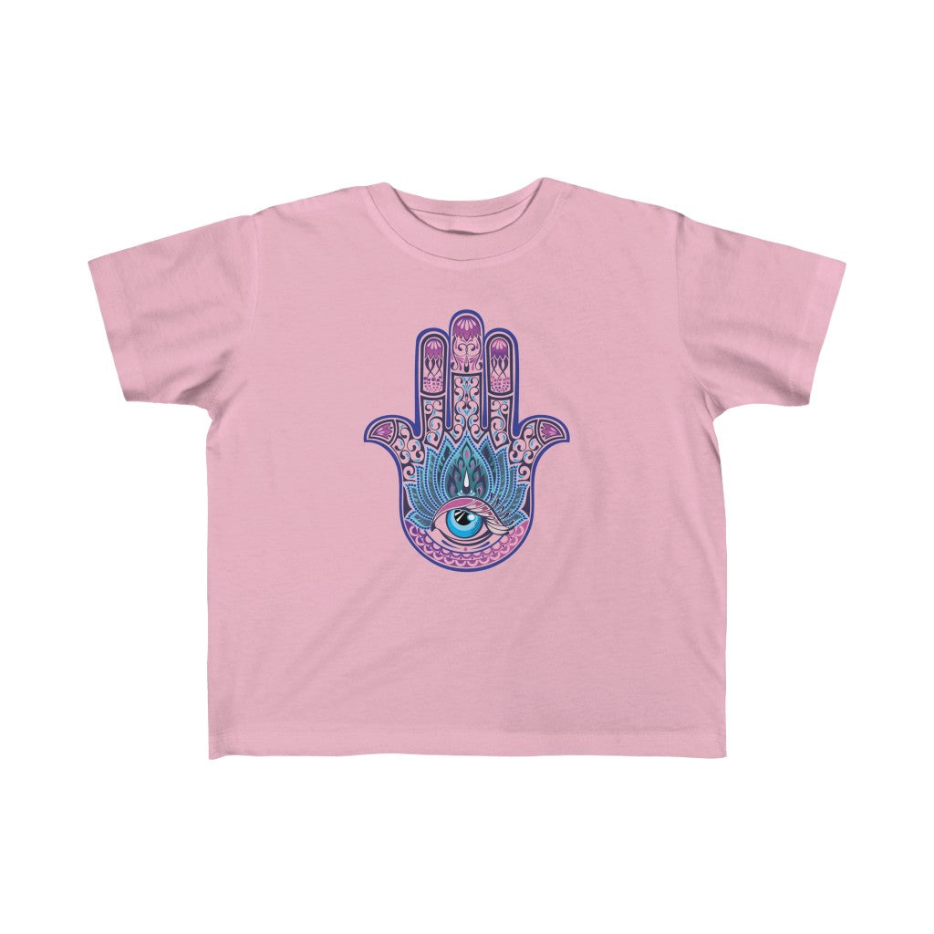 Hand of Fatima Evil Eye Muslim Hamsa Shirt | Protection Amulet Gift | Toddler Fine Jersey Tee