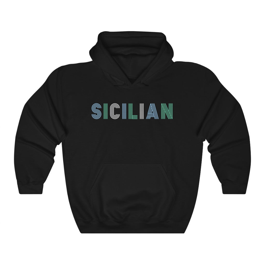 Sicilian Italian Heritage Shirt | Sicily World Travel Gift | Unisex Hooded Sweatshirt