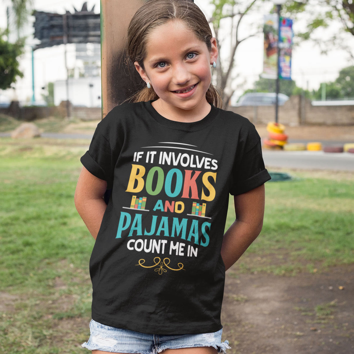 Books Pajamas Funny Book Worm Reading Shirt | Book Lover Gift | Youth Jersey T-shirt