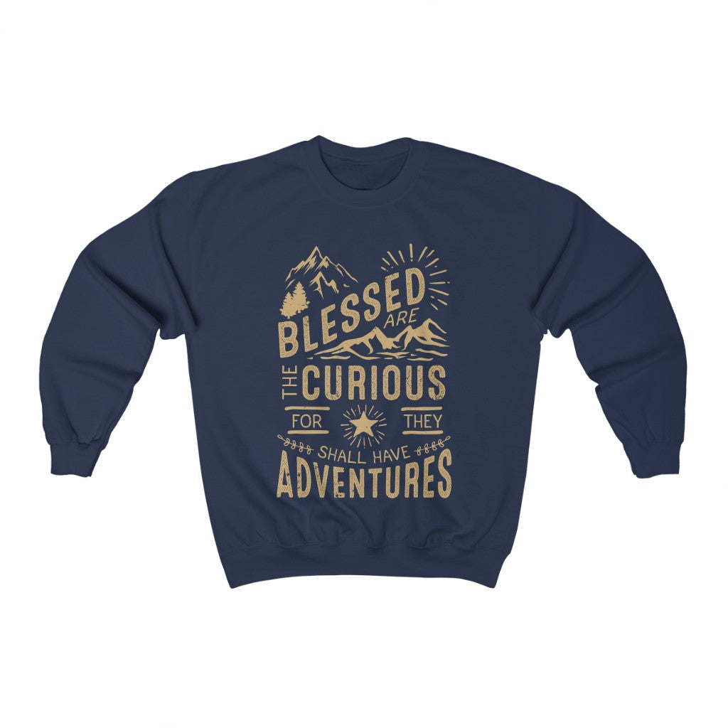 Blessed Curious LOTR Adventure Hiking Shirt | LOTR Gift | Unisex Crewneck Sweatshirt